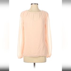 WHBM Pink Sheer Blouse - Size S